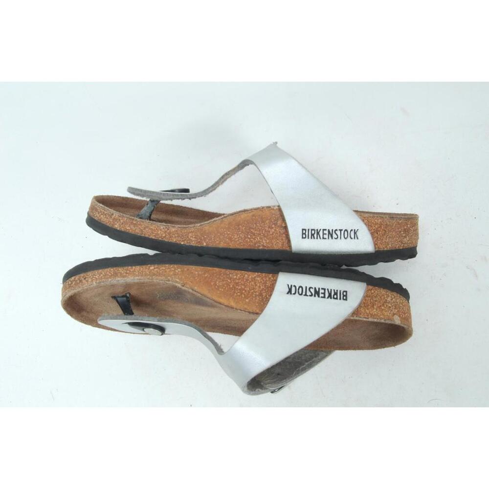 Birkenstock Gizeh Sandals Birko Flor Silver Shoes Women's 36 /5 - Picture 7 of 12